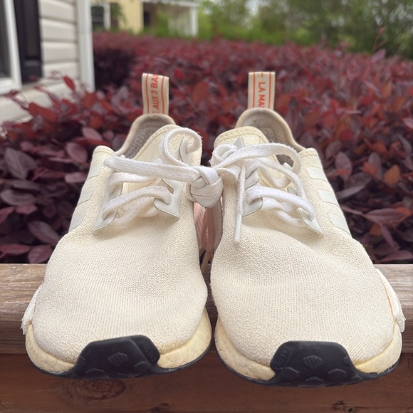 Adidas Originals NMD R1 Sneakers in Cloud White/Solar Red - Picture 4 of 5